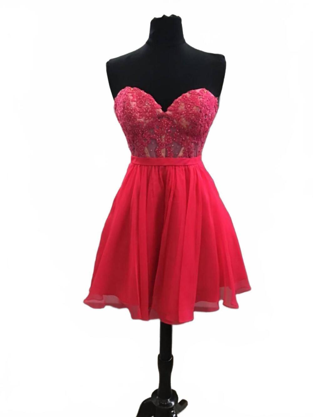 NEW LA FEMME women's short cocktail dress in hot fuchsia